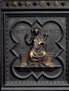 Charity, Panel C of the South Doors of the Baptistery of San Giovanni, 1336