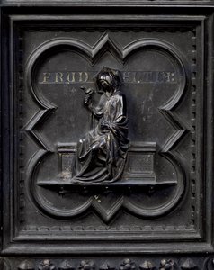 Prudence, panel H of the South Doors of the Baptistery of San Giovanni, 1336