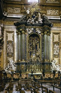 Statue of St. Ignatius of Loyola in the Church of Jesus in Rome