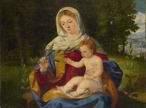 The Virgin and Child with a Shoot of Olive by Andrea Previtali