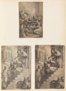 Adoration of the Magi, Christ and the Women on the Staircase by Andrea Schiavone