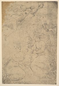 The Mystic Marriage of Saint Catherine by Andrea Schiavone