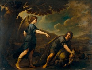 The Angel and Tobias with the Fish by Andrea Vaccaro