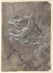 Saint Gennaro Calming Vesuvius by Andrea Vaccaro