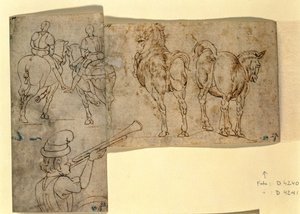 Sketch of Horses, c. 1460-70