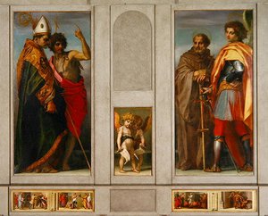 Altarpiece with The Four Saints: the Archangel, Michael, John Gualberto, Bernard, and John The Baptist, 1528