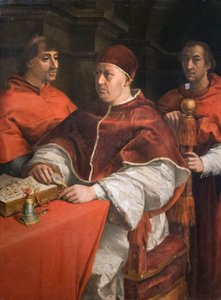 Portrait of Pope Leo X with Two Cardinals