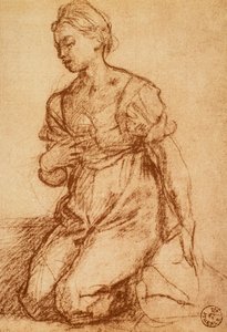 Study of a Woman; Drawing by Andrea del Sarto. Gabinetto dei Disegni e delle Stampe, Uffizi Gallery, Florence