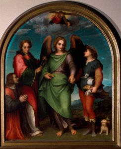 The Archangel Raphael, Saint Leonard, Tobie and the Sponsor Kneeling