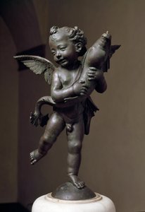 Love with dolphin Bronze sculpture by Verrocchio by Andrea del Verrocchio