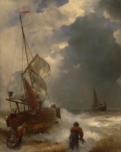 Landing of the Fishermen by Andreas Achenbach
