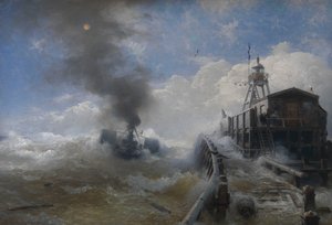 A Tug Leaving the Port of Ostend
