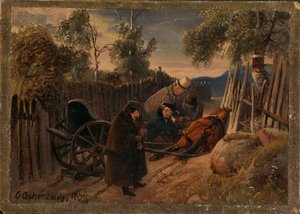 A Driving Accident by Andreas Achenbach