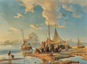 Dutch Fishermen after the Catch