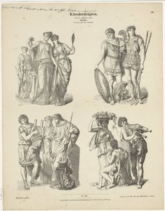 Costumes, Twenty-Fourth Plate, Greeks, From the Time Before Christ (Munchener Plates series) by Andreas C. Müller