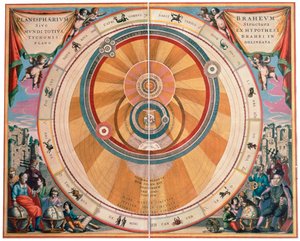 Depiction of the Geo-Heliocentric Universe of Tycho Brahe by Andreas Cellarius