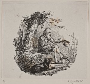 Beggar under a Willow by Andreas Flinch