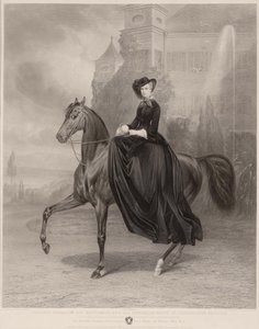 Portrait of Elisabeth of Bavaria on horseback, 1853