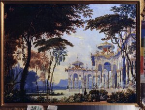 Stage Design for the Opera Ruslan and Lyudmila by M. Glinka