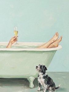 Bath Time Champagne Dog