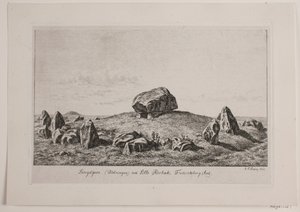 Long Barrow at Lille Rørbæk by Andreas Peter Madsen