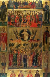The Ascension of Christ with the Hetoimasia by Andreas Ritzos