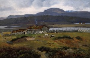 Pasture with goats by Andreas Singdahlsen