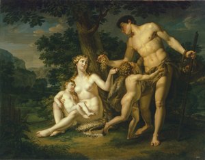 Adam and Eve with Children Under a Tree