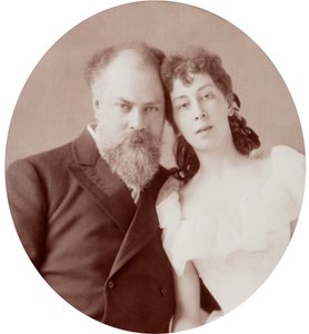 Konstantin Makovsky, Russian Artist, with His Wife