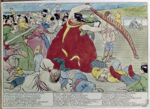 Maid Beat the Novgorodians by Andrei Petrovich Ryabushkin