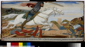 Prince Ukhtomsky in the Battle with Tartars at Volga in 1469 by Andrei Petrovich Ryabushkin