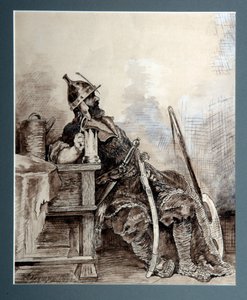 Representation of the Medieval Russian Hero Bogatyr by Andrei Petrovich Ryabushkin