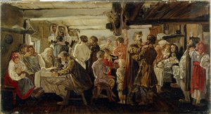 Peasant Wedding in the Tambov Region by Andrei Petrovich Ryabushkin