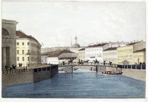 Bolshoi Koniushennyi Bridge in Saint Petersburg by Andrei Yefimovich Martynov
