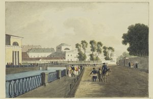 The Apraksin House at the Fontanka River by Andrei Yefimovich Martynov