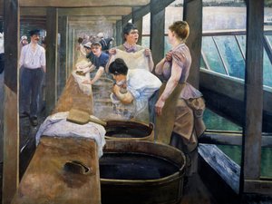 Launderers of the Seine by Andres de Santa Maria