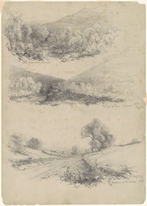 Clove Road, Catskills; Through the Clove—Catskills; and On the Road to Bracketts by Andrew Fisher Bunner