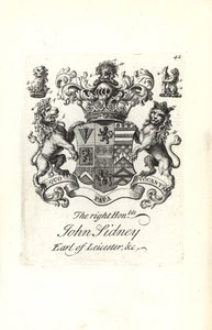 Coat of Arms and Crest of Jocelyn Sidney, 7th Earl of Leicester by Andrew Johnston