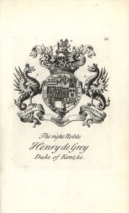 Coat of Arms and Crest of Henry de Grey by Andrew Johnston