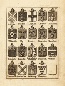 Coat of arms of the Bishops of Bath & Wells, Bristol, Carlisle, Chester, Chichester, etc by Andrew Johnston