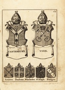 Coat of arms of the Bishops of Canterbury, York, London, Durham, Winchester, St by Andrew Johnston