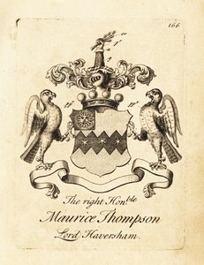 Coat of arms of the Right Honourable Maurice Thompson, Lord Haversham, 2nd Baron Haversham