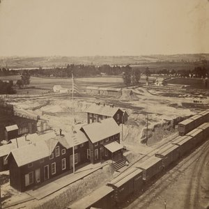 Railroad Yard, Alexandria, Virginia by Andrew Joseph Russell