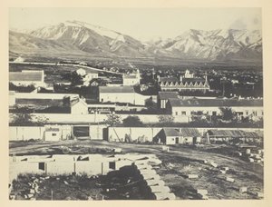Salt Lake City, Camp Douglas and Wasatch Mountains in the Background by Andrew Joseph Russell