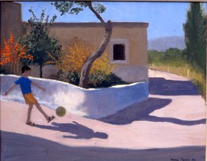 Boy with a football, Greece by Andrew Macara