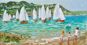 Chasing the Boats, Salcombe by Andrew Macara