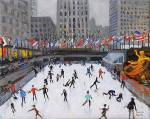 Christmas Skating, Rockefeller Ice Rink, New York (2017) by Andrew Macara