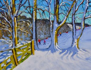 Sledging, Dam Lane, Derbyshire