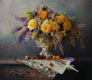 Elegant Floral Still Life by Andrey Morozov