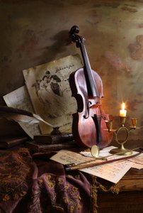 Romantic Violin Still Life by Andrey Morozov